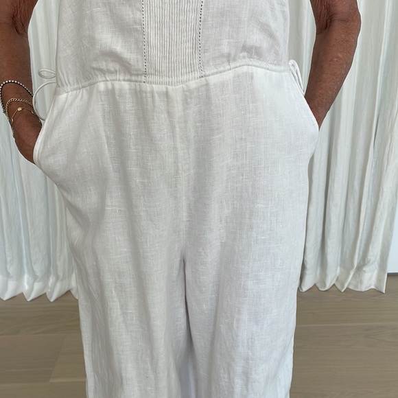 Club Monaco White Linen Jump Suit - Picture 7 of 12
